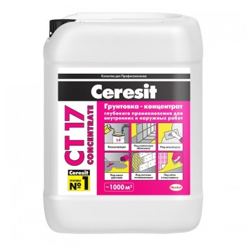Грунтовка-концентрат ЦЕРЕЗИТ CT 17 Concentrate 10 л Грунтовка-концентрат ЦЕРЕЗИТ CT 17 Concentrate 10 л